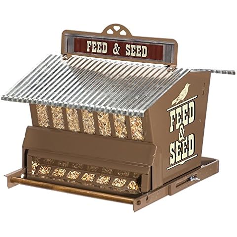 Heritage Farms Absolute Seed and Feed Squirrel Resistant Bird Feeder Model 7539,beige Cover
