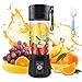 Produktbild mizikuu Tragbarer Mixer, 380 ml Smoothie Maker Mini Standmixer usb Blender Smoothie Mixe mit 6 Klingen Ice Crusher für Reisen von Outdoor-Sportarten zu Hause