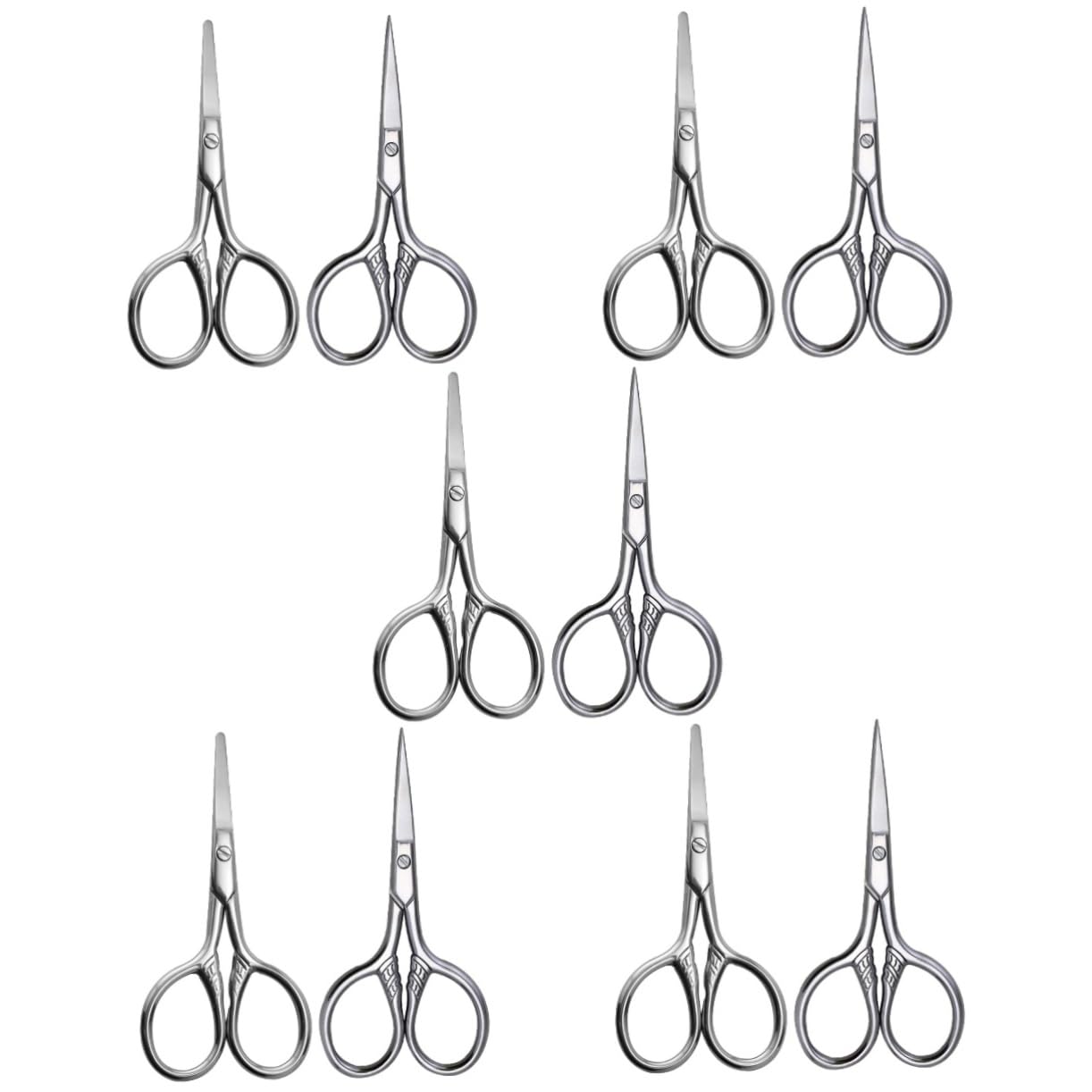 minkissy 5sets Eyebrow Scissors Small Scissor Set Beauty Grooming Tool Comb 2pcs*5