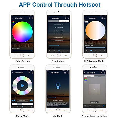 Tira LED RGB WiFi 5 m Control Smart XUNATA miniatura 6