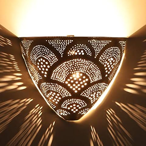 Marokkanische WANDLAMPE KENAN Silber echt versilbertes METALL orientalische WANDLEUCHTE handgefertigte WANDBELEUCHTUNG AWL930 Cover