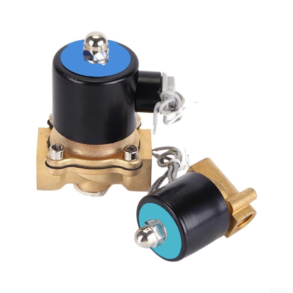 Valvola solenoide in ottone AC220V normalmente chiusa a 2 vie per applicazioni non corrosive di aria, acqua, olio, in officine industriali, irrigazione da giardino (59 mm)