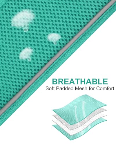 Joytale Hundegeschirr, Reflektierend Weich Gepolstert Hunde Geschirr, Air-Mesh Atmungsaktiv Brustgeschirr für Kleine Mittelgroße Hunde, M, Türkis