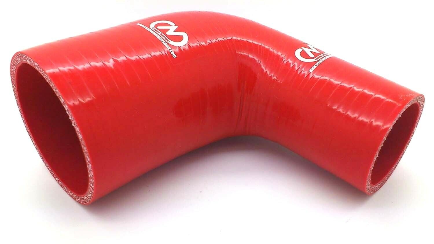 90 Degree Silicone Reducer Elbow Hose [Universal] (Red, 76-63mm)
