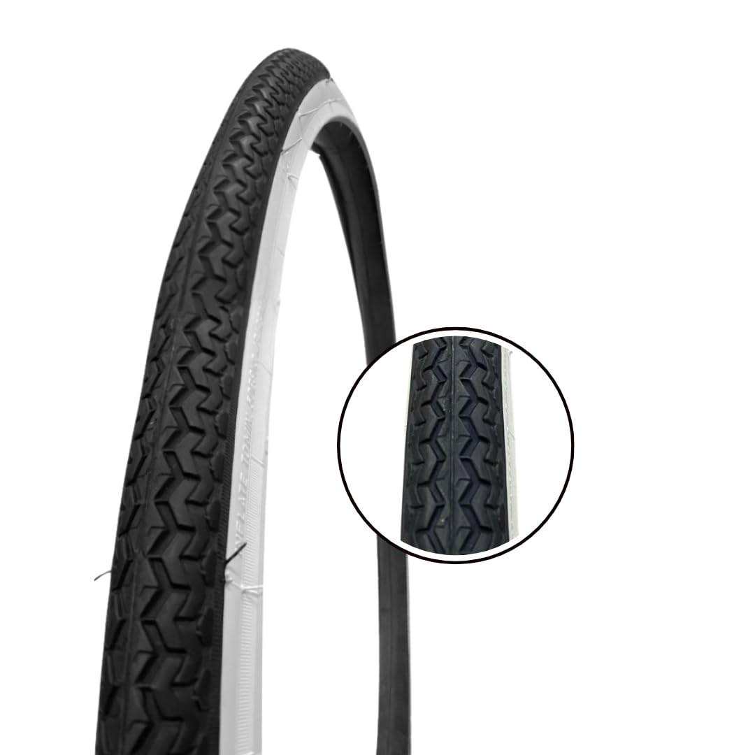 2 COPERTONI 26 X 1 3/8 (37-590) + CAMERE PNEUMATICI IN GOMMA BIANCONERI X CITYBIKE OLANDESE STRADALE VINTAGE