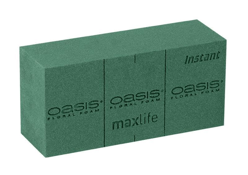 INNA-Glas Oasis Instant MaxLife Wet Floral Foam Brick CVETO, 23x11x7.5cm