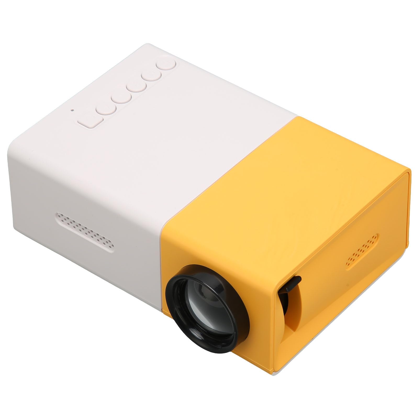 Mini Proiettore Videoproiettore Portatile, Proiettore Cinematografico Home Theater Multimediale, Proiettore Telefono HiFi Smart HD 1080P, per Scheda di Memoria Interfaccia (Spina