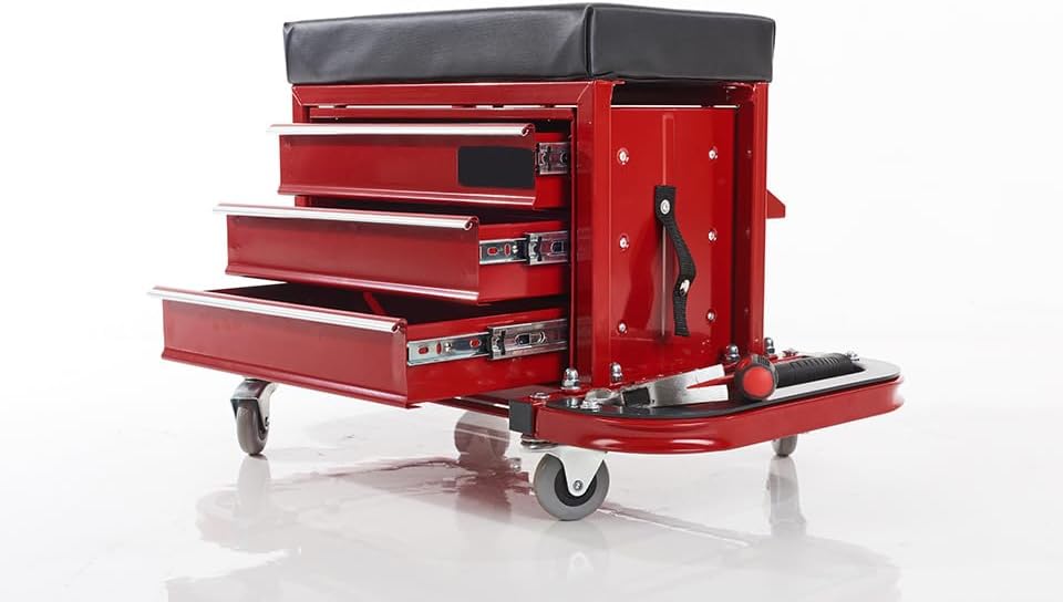 Sharper Image Rolling Toolbox Stool by Sharper Image