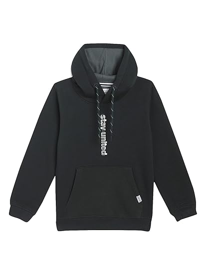 Octave Boys Fleece Hooded Neck Sweatshirt | Pattern | Long Sleeve | Hand-Wash | Casual | OJ-8103-21-INDIGO Melange