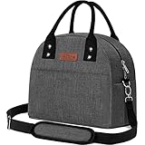 Insulated Lunch Bags for Women Men - Reusable Cooler Lunch Box for Office Work School Picnic Beach W