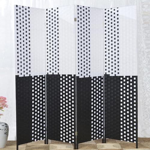 GN2AAIL 間仕切り パーテーション 自立 収納 壁 4連 高さ150/170/180cm 四つ折り 折りたたみ 波型 衝立 目隠し 風除け 遮光 おしゃれ 和室 アジアン 180*50*4 木製 自立式 タイプ3 在宅ワーク 省スペース テレワーク