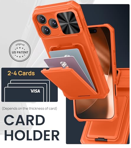 Image of SSLOTSCASE for iPhone 17 Pro Case with 2X Privacy Screen Protector, Orange