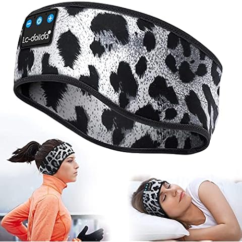 LC-dolida Sleep Headphones Bluetooth Headband Headphones, Wireless Sleeping Headphones Sleep Mask with Ultra-Thin HD Stereo Speakers Perfect for Insomnia Workout, Jogging, Yoga Cover