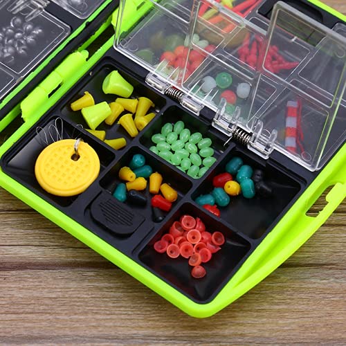 01 Kit Scatola a Pieno carico, Attrezzatura da Pesca Leggera a 24 Scomparti, Ganci jig per la Pesca del Pesce all'aperto
