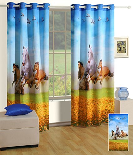 Image of Swayam Multicolour Colour Lounge Eyelet Curtain