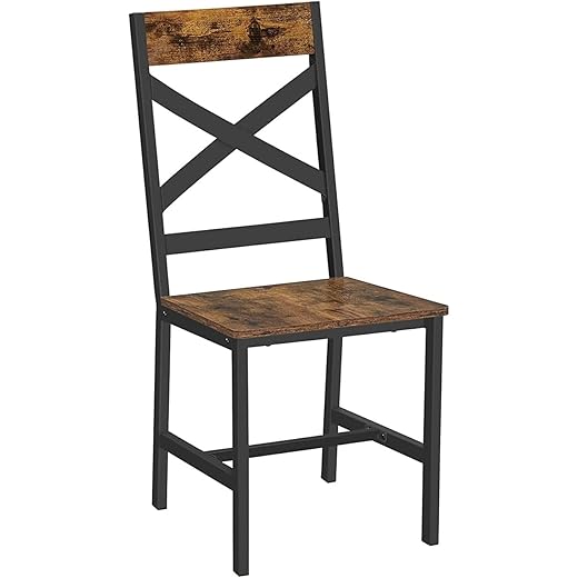Dining Chairs Rustic Brown and Black