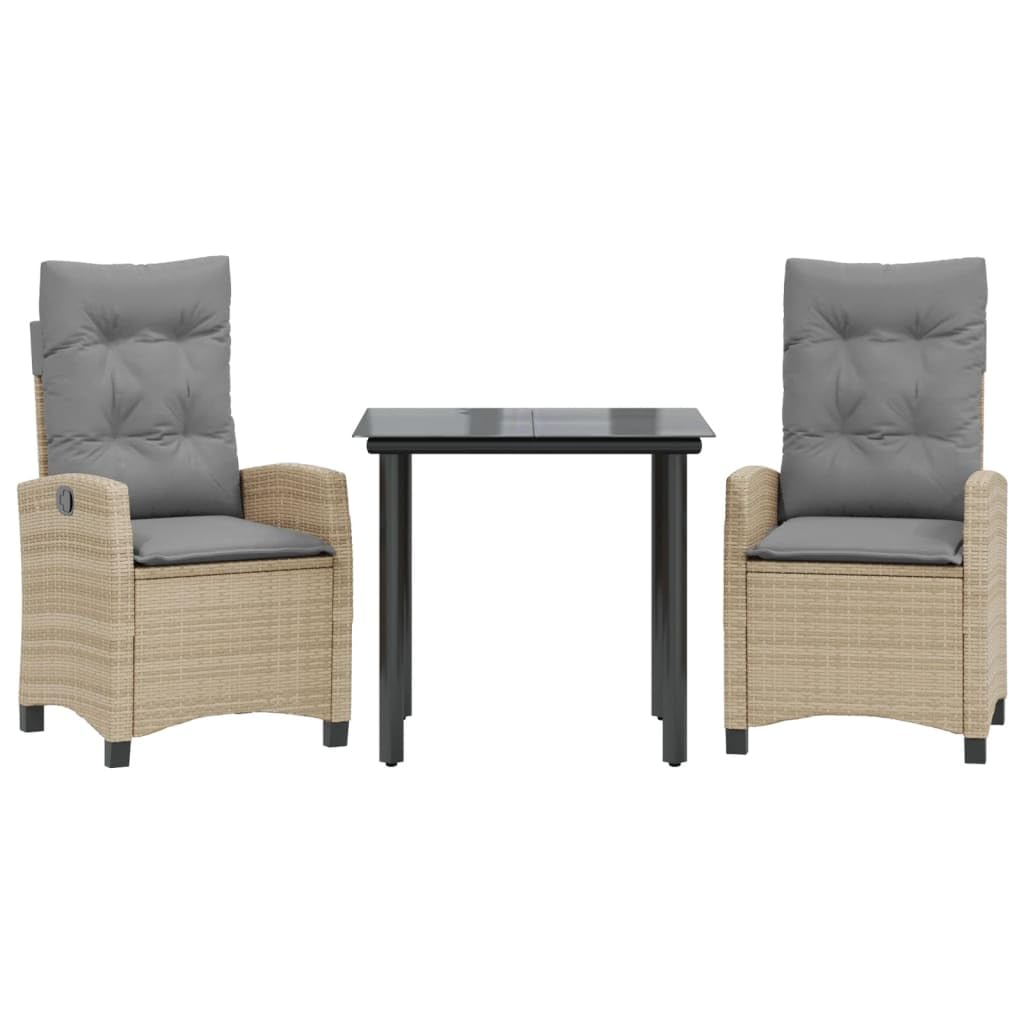 Salon de jardin résine tressée beige vidaXL pour repas et détente sur votre terrasse