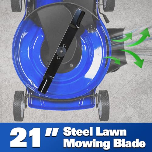 Image of BILT HARD 201cc Push Lawn Mower, 3-in-1 Gas Lawnmower 21 Inch with 4-Cycle Engine, Bagging, Mulching and Side Discharge, Adjustable 10-Positions Cutting Height, Easy Start