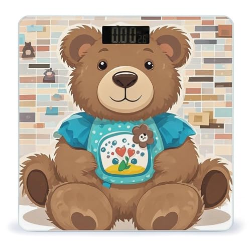 Báscula digital para baño Bear con plataforma amplia y alta precisión miniatura 1