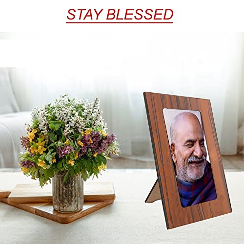 Image of Neem Karoli Baba Photo Frame for Table & Desk | Neeb Karori Baba (Picture Size 5x7 Inch) - GR-1100