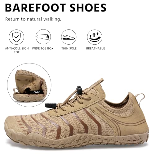 Image of EWUHA Barefoot Shoes Womens Mens Footwear for Walking Hiking with Wide Toe Box,Healthy & Non-Slip,Breathable Barefoot Vitality Water Shoes for Beach Pool Swim Outdoor (Unisex)