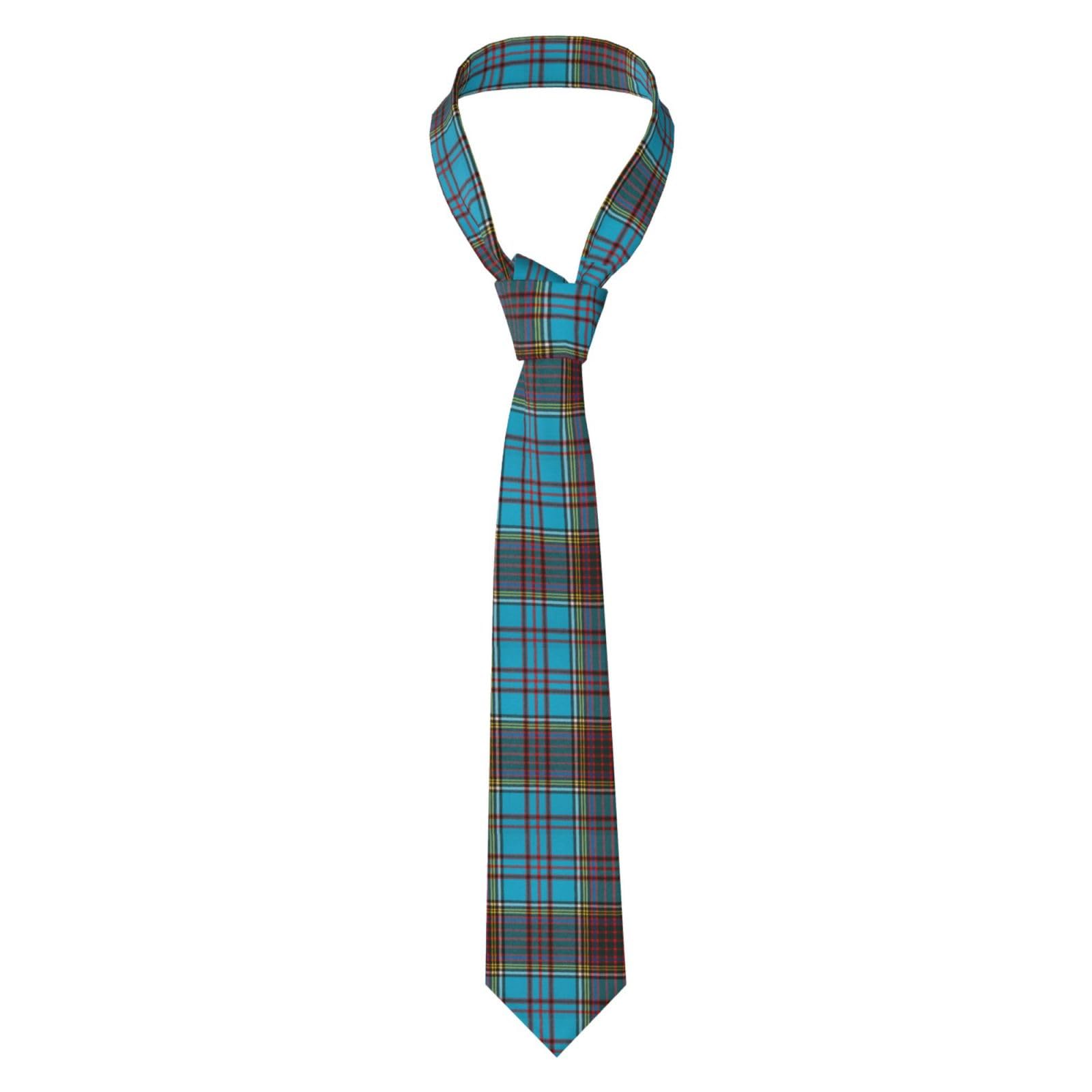 ZORIN Men Necktie Neck Tie 3d Anderson Modern Tartan Men'S Business Suit Tie Formal 8cm Neckwear Costume Accessory For School Working Party Favor Wedding