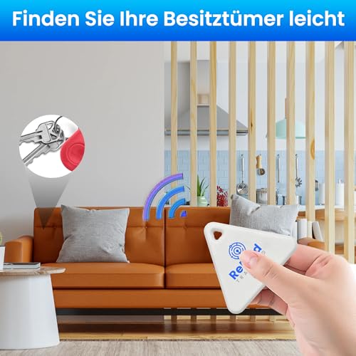 ReFind R3 Mini GPS Tracker für Android und iPhone| Bluetooth smart Tracker Für Schlüssel, Katze, Hund, Geldbörse & Gepäck, Bluetooth Tracker Android & GPS Tracker Katze (Weiß)