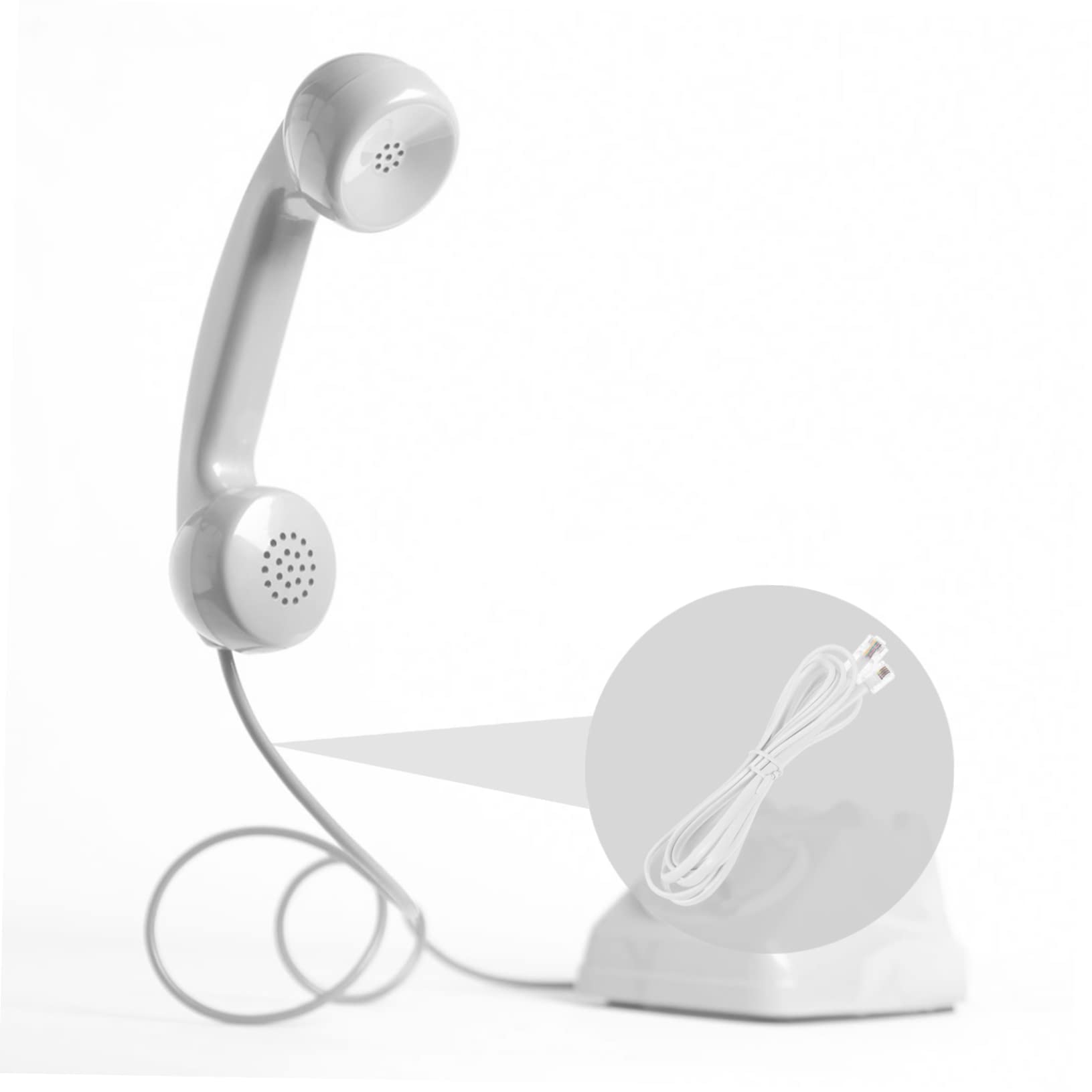 Adattatore Doppia Presa Adattatore Telefonico Duplex RJ11 6P4C - Splitter 2 Vie Con Cavo Bianco Per Doppia Linea Connettore Linea Telefonica - Foto 3