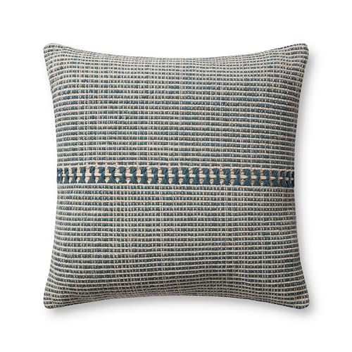 Image of Loloi Chris Loves Julia Harvey Blue /Natural Cover w /Poly Pillow
