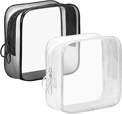 Bolsa de maquillaje transparente pequeña para cosméticos, bolsa de viaje transparente para maquillaje, mini bolsa de aseo para monedero, monedero,