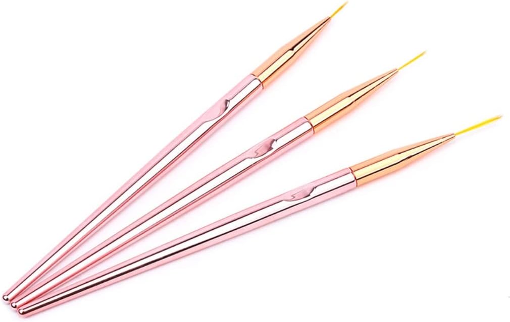 Nail Art Stripe Gel Brush Rose Gold Metal Line Thin Nail Brush 7/9/11mm Size Pen Tool