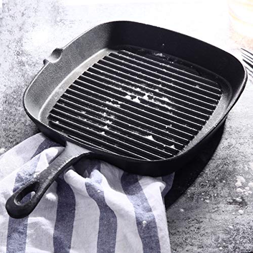 MMLUCK Nonstick Square Griddle Pan with Pour Spout,Griddle Frying Pan Grill Cast Iron Skillet Cooking Fry Square Steak
