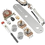Musiclily Pro テレキャスターギター配線キットAmerican Teleエレキギター用 3WAY スイッチとポット250kΩ Aカーブ、 クローム