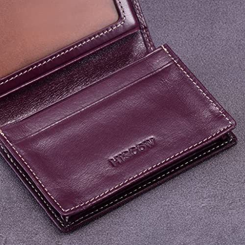 Image of HISCOW Business Card Holder with Large Compartment - Full Grain Leather
