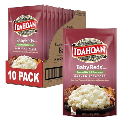 Purée Baby Reds Idahoan de pommes de terre déshydratées ail rôti et parmesan