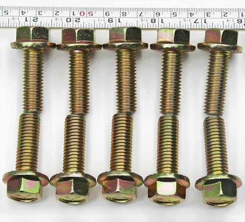 Image of 1 /2 inch x 1-1 /2 inch Flange Serrated Hex Bolt by Color Zinc Plated, Alloy Steel,Grade 5.(10pcs Pack) by Metalsuberg