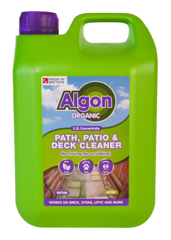 Organic Path, Patio & Decking Cleaner 2.5L – Outdoor Surface Cleaner for Paths, Patios, Decking & Garden Areas – Ready to Use Cleaning Solution