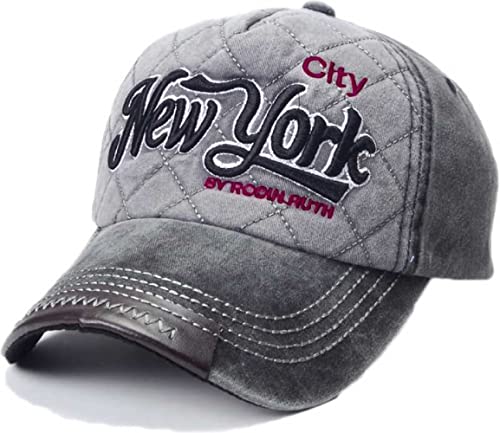 Image of Adjustable Soft Cotton Denim Cap for Men Women Baseball Vintage Washed Distressed Hats Adjustable Stylish Cap Regular Fitted