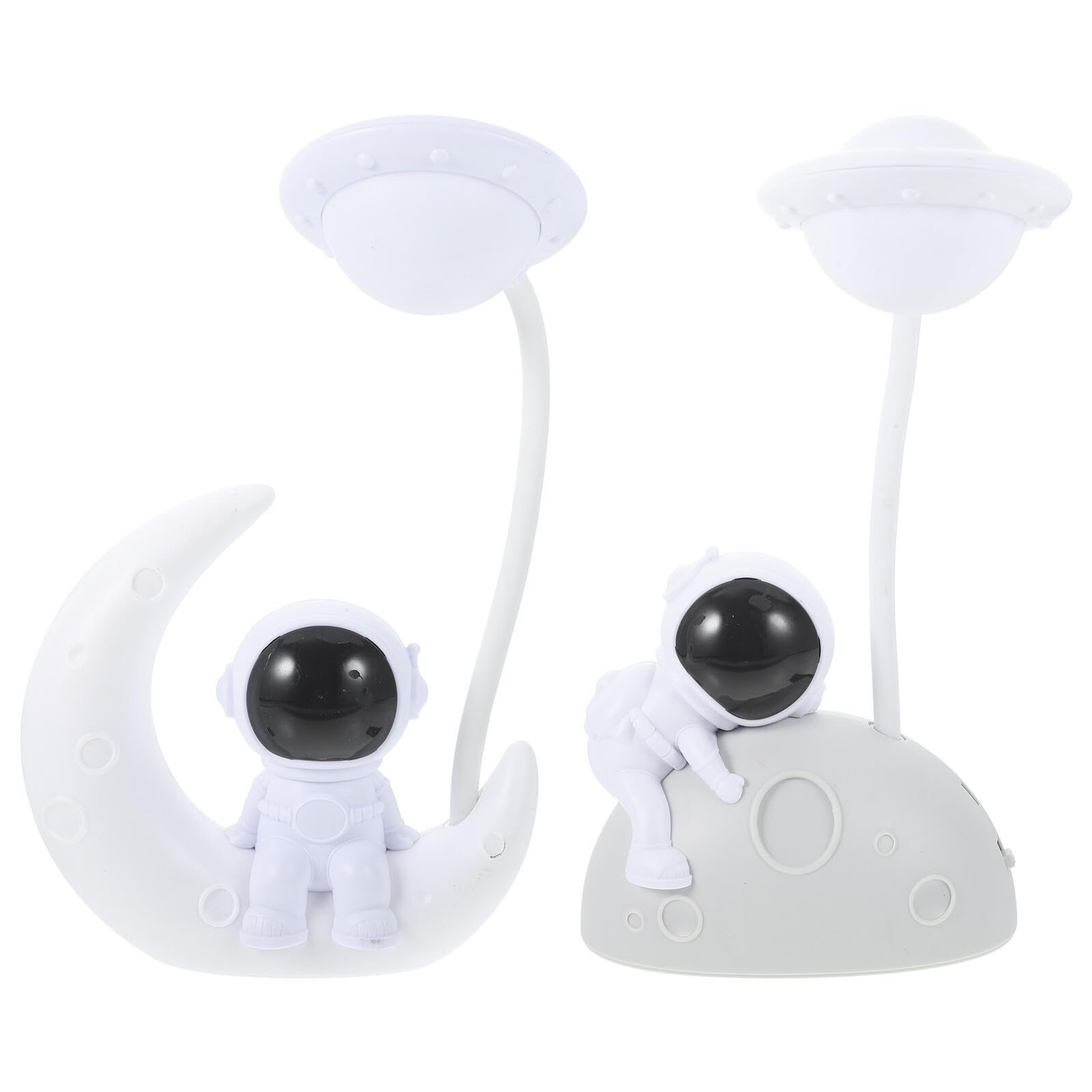 GLEAVI Lámpara Nocturna LED Forma de Astronauta y Luna, USB Recargable, Luz Templada sin Deslumbrar, Decoración Adecuada para Habitaciones Infantiles y Escenas Nocturnas