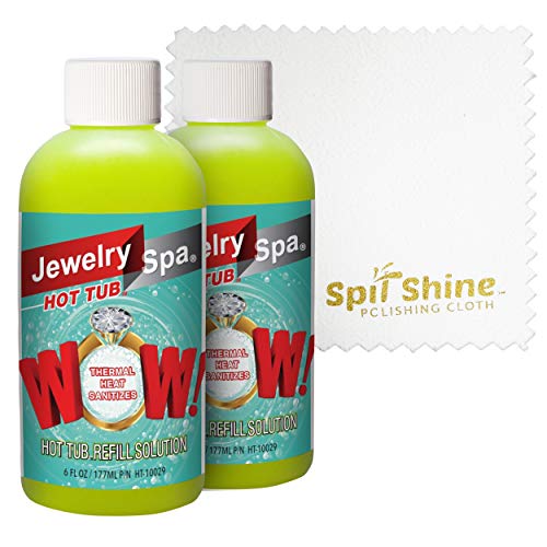 Jewelry Spa Value Pack Refill - Jewelry Cleaner Bottles and 4x4-inch Cleaning Cloth