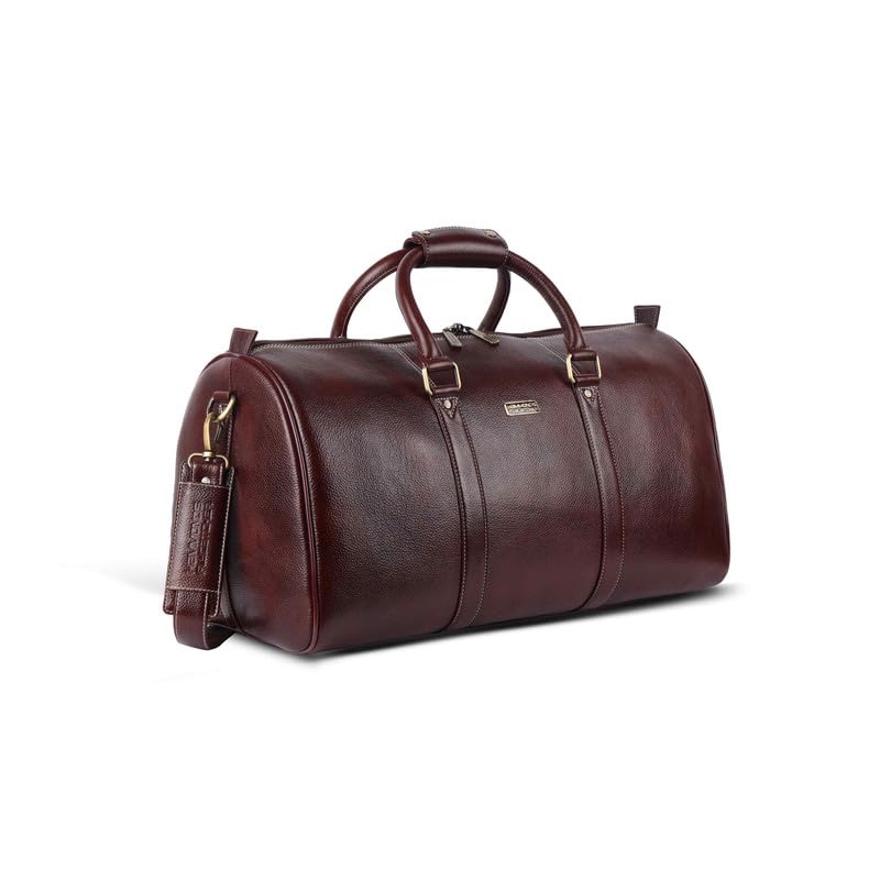 HAMMONDS FLYCATCHER Duffle Bag for Travel (22") - Genuine Leather, Water-Resistant -Ideal Cabin Bag for Flight -Men and Women's Weekender Travel Bag for Luggage (22 Inch, Brown)