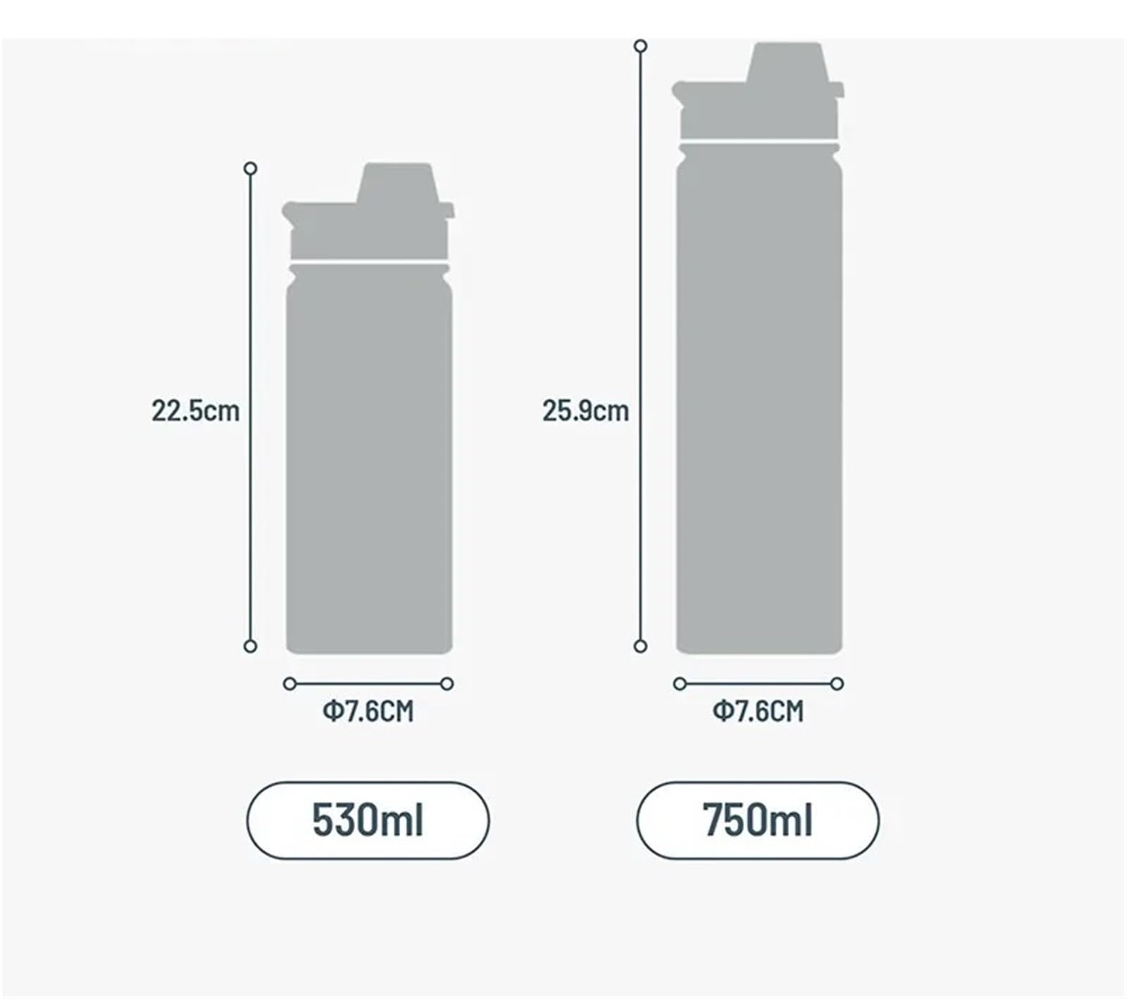 Termo de acero inoxidable, botella viaje, aislante, for agua fría y caliente, for deporte, taza térmica Para Viajar Y Trabajar(750ML,Color2)