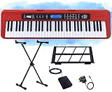 Kit teclado musical estudante kobe kb-300 5/8 61 teclas sensitivas