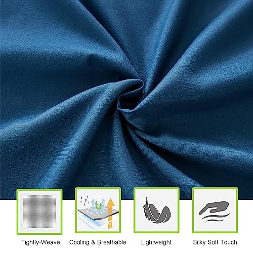 Image of ILAVANDE Navy Blue King Sheets Set 6 Piece,Hotel Luxury Super Soft 1800 Series Microfiber Bed Sheets King Set-Wrinkle Free & Breathable-14 Deep Pocket Sheets for King Size Bed(King,Navy Blue)