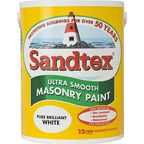 Sandtex Ultra Smooth Masonry Paint 5L Pure Brilliant White