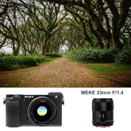 Meike 33mm F1.4 Wide Angle APS-C AF STM Lens Auto Focus Fixed Prime Lenses for Sony E Mount Mirrorless Cameras ZV-E10 ZVE10 II A6600 A6400 A5000 A5100 A6000 A6100 A6300 A6500 A6700