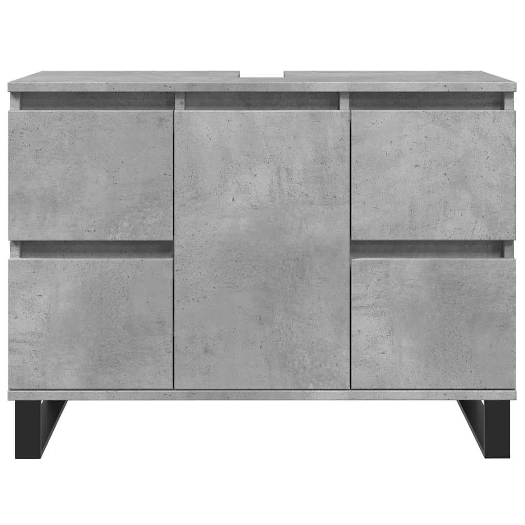 Armario de baño 80x33x60 cm Madera Mecanizada Gris Hormigón