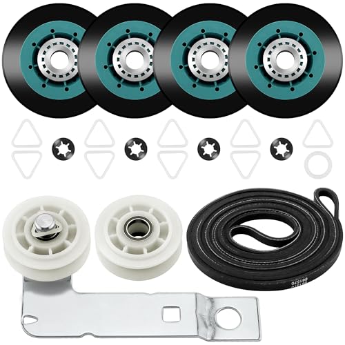 UPGRADED WPW10314173 4392067 Dryer Repair Kit & W10837240 Dryer Idler Pulley Replaces Whirlpool Cabrio Duet Maytag Bravos XL Dryer Parts MEDB835DW4 Includes W10314173 & 661570V & 279640 by AMI PARTS