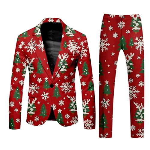 Costume Noël homme veste de fête regular qui résout le manque d'élégance hivernale