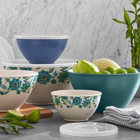 Bamboo Melamine Mixing Bowls 10Piece Mixing Bowls with